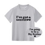 Koijhnb Baby Boys Big Brother Toddler T Shirt Big Bro Pregnancy Announcement Shirts Graphic Tee Crewneck Short Sleeve Clothes (Secret Grey, 2-3 Years)