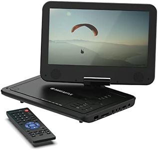 12” Portable DVD Player | Rechargeable DVD Player Portable with 10.5 inch HD Swivel and Flip Screen | Mains or Car Powered, Region Free, Anti-Shock Protect, Remote Control | Oakcastle DVD120