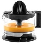 Salter EK5878 Electric Citrus Juicer – 500ml Jug with Measurements, Built-in Spout, BPA Free, Cones Included, 5 Variable Pulp Levels, 2 Way Twist Rotation for More Juice, Fresh Orange Press, Black