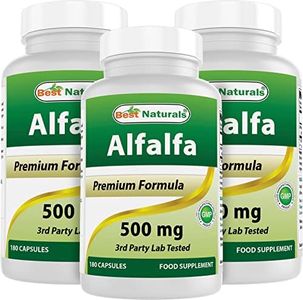 Best Naturals Alfalfa Green Super Food 500 mg 180 Capsules (180 Count (Pack of 3))