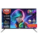 Uniboom 80 CM (32 Inches) HD Smart QLED Android TV 1000+ Apps Support | USB Ports | Smart Voice Control | 30W Sonic Boom Speakers | Cloud Voice Connect | Frameless | UB32S-E-QCLB