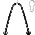 Stanz (TM) 36" (90CM) Heavy Duty Tricep Rope Pull Down Fitness Cable Attachment Nylon Rope with Hook