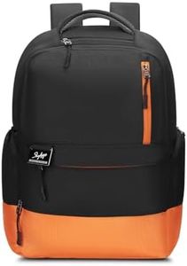 Skybags Nero 15 Inch Compatible Anti-Theft Laptop Backpack 20L | 3 Compartments with Side Bottle Pocket | Padded Backpanel | Trolley Sleeve | Office & Travel Backpack for Men & Women (Black)