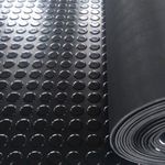 Black 1m x 1.3m | Coin Rubber Garage Flooring Matting | Multiple Sizes to Choose from on This Listing | 3mm Thick Floor Mat | A Grade | | 120cm Wide (1 m x 1.3m)