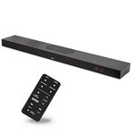 ZVOX AccuVoice AV855 Dialogue Clarifying Soundbar - Patented Hearing Technology with 20 Levels of Voice Boost, Dual Subwoofers, Low-Profile TV Speaker for Home Theater and Smart TV – Black