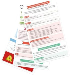 OCQOTAT Quick Guide for VHF Marine Radio-heavy plastic card,Handy Boating Must Haves,Boat Accessories,Safety Kit Reference,Pontoon&Sailboat Gear&Essentials,Perfect Sailing Gifts for Men,With Ring,3pcs