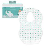 Baby Works Disposable Bibs with Crumb Catcher 24 Count Value Pack, White