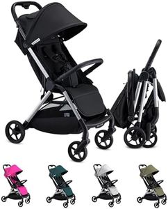 Colugo The One Stroller - Lightweight Easy Fold Compact Toddler Stroller and Baby Stroller for Travel, Large Storage Basket, One Hand Fold, Includes Raincover, Bumper Bar, Cupholder (Black)