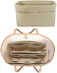 Felt Fabric Handbag Organizer Bag - fits Speedy 30, Longchamps Tote Bag, Beige