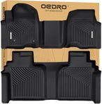 OEDRO Floor Mats Fit for 2019-2025 Chevrolet Silverado GMC Sierra 1500 & 2020-2025 2500HD 3500HD Crew Cab Bench Seat, All-Weather Protection Floor Liners, TPE Material Car Mats, Black