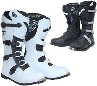 Wulfsport Track Star MX Adult Boots Motorbike Motocross Quad Sport Racing Boots Black EU44