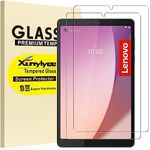 XunyLyee [2 Pack Screen Protector for Lenovo Tab M8 4th Gen/ M8 3rd Gen/ M8 HD 2nd Gen/ M8 FHD (8.0 Inch) Tempered Glass Easy Installation