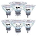 DiCUNO MR16 LED Bulb Dimmable, 2700K Warm White, 6W LED 60W Halogen Replacement, Bi-Pin GU5.3 Base Spotlight Bulb, 600LM, 12V Low Voltage Lamp for Landscape, Recessed, Track Lighting, Pack of 6