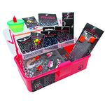 FLADEN Fishing - Junior River Loaded Coarse Terminal Tackle Box Set - Ideal Bits & Pieces Starter Accessory Set For Kids - PINK or GREEN 2 Tray Cantilever Box Pack 28cm x 17cm x 13cm (Pink) [19-099P]