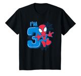 Youth Marvel Spider-Man Cute Spidey 3rd Birthday I'm 3 T-Shirt