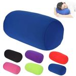 Bimhayuu Microbead Bolster Tube Pillow Travel Essentials Body Cushion Cylinder Bean Bag Throw Pillow Neck Arm Back Support for Plane Car Travel Recliner Sleeping Home Gift (Blue)