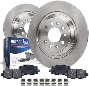 Detroit Axle - Rear Brake Kit for 2014-2022 Jeep Cherokee 2015 2016 2017 2018 2019 2020 2021 Disc Brake Rotors Ceramic Brakes Pads Replacement : 12.60" inch Rotors