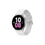 Samsung Galaxy Watch 5 40mm Bluetooth Smartwatch w/Body, Health, Fitness and Sleep Tracker, Sapphire Crystal Glass, Enhanced GPS Tracking, Silver Bezel w/White Band (Renewed)