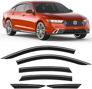 CZShiYue 6-PCS Extra-Thick Rain Guards Fit for 2023 2024 2025 2026 Honda Accord Extra Durable Tape-on Window Rain Guard Window Deflectors Vent Shades Window Visor Vent Visors Exterior