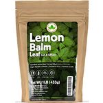 Lemon Balm Tea (Bulk Herbal Tea): Bulk Lemon Balm Leaf (Melissa Officinalis Caffeine Free) -- Herbal Balm, Bulk Balm Leaf (Cut and Sifted), 1lb (16Oz) U.S. Wellness Bulk Tea