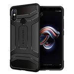 KAPAVER® Rugged Back Cover Case for Xiaomi Redmi Note 5 Pro (Plastic I Black I Solid)