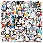 Leisitator 100 PCS Penguin Stickers - Waterproof Vinyl Penguin Scrapbook Sticker Decal for Water Bottle, Laptop, Scrapbooking, Skateboard, Car, Luggage, Helmet