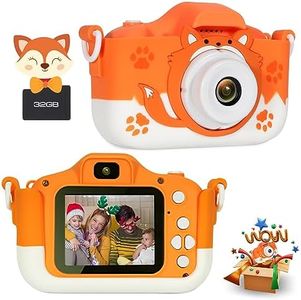 Ortsoon Kids Camera Toys for 3 4 5 6 7 8 9 10 11 12 Year Old Boys/Girls,Kids Digital Camera with 1080P HD Video & 2.0 Inch IPS Screen 32GB SD Card,Appareil Photo Enfant,Toddler Camera for Gifts