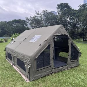 Mohuihui Large Luxury Inflatable Canvas Tent for Camping, 8–10-12 Person