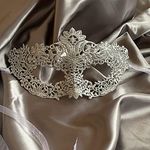 Luxury Womens Lace Venetian Masquerade Prom Halloween Carnival Mask Ball (Stunning Silver)