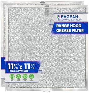 Range Hood Filter Replacement 11.60” x 11.22” BPQTAF S99010316 Fits Broan Range Hood Filter - Aluminum Mesh Hood Vent Filter - Filters Air Entering Kitchen Stove Overhead Exhaust Fan Vent (2-Pack)