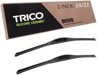 Trico Silicone Ceramic Automotive Replacement Windshield Wiper Blade, Ceramic Coated Silicone Super Premium All Weather includes 24 inch & 22 inch Beam blades (90-2422)