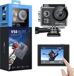 AKASO V50 Elite 4K 60fps Action Camera Voice Control Vlog Sports Camera with Touch Screen 131ft Waterproof DV Camcorder with Accessories Kit