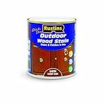 Rustins Quick Dry Outdoor Wood Stain 500ml Satin Light Oak