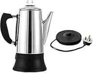 KFO Electric Coffee Percolator,Stainless Steel Stovetop Espresso Maker,12 Cup Electric Coffee Percolator 1.8L Coffee Percolator, Stove Top Coffee Mak