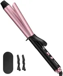 FARERY Long Barrel Curling Iron 1 1/4 inch, 1.25 Inch Curling Iron for Thin Hair, Ceramic Curling Iron Infused Argan Oil & Keratin, Lasting Styling, 11 Adjustable Temp, Include Clips & Silicone Pad