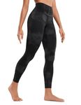 CRZ YOGA Butterluxe High Waisted Lounge Legging 25" - Workout Leggings for Women Buttery Soft Yoga Pants Black Tie Dye Flowers Medium