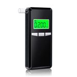 Breathalyzer,Upgrade Professional-Grade Accuracy Alcohol Tester with Digital Blue LCD Display for Home or Party Use with 10 Mouthpieces