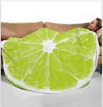 SCHENKERO Fruit Blanket, Soft and Realistic Green Lemon Pattern, Interesting Large-Sized Blankets，The Best Birthday Gift, a Premium Blanket Gift Suitable for All Holidays, 180X180CM