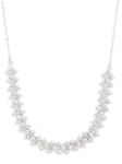 MINUTIAE CZ Solitaire Studded Diamond Necklace | Adjustable Elegant Stylish Charm Chain for Women (Silver)