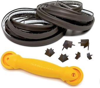 InstaTrim Self-Adhesive Flexible Moulding Trim Kit - Fast, Easy Installation with Professional Results - 20ft of Bronze 1/2" Caulk Tape, Applicator Tool, & Corners