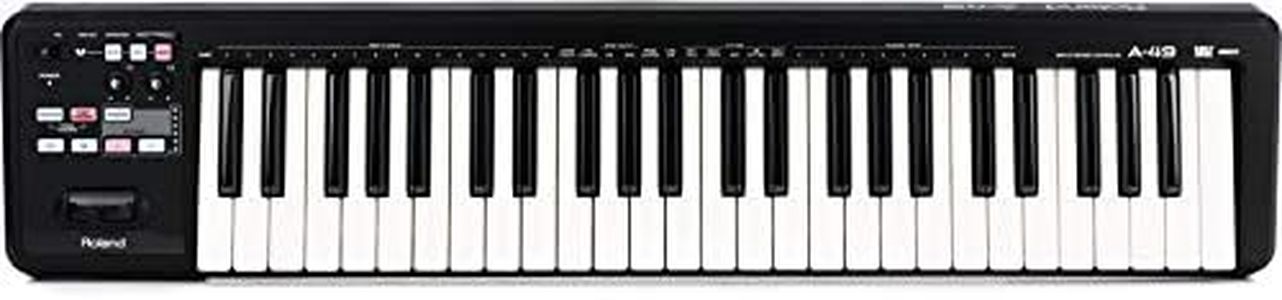 Roland A-49 Lightweight 49-Key MIDI Keyboard Controller, Black