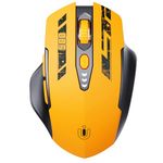 Bluetooth Mouse,Tri-Mode (BT 5.0/4.0+2.4G Hz), Visible Battery Level,Rechargeable Ergonomic Wireless Mouse with 4 Adjustable DPI Levels for Laptop and PC-Yellow