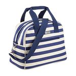 KitchenCraft The Great Outdoors 11.5L Cool Bag, 4 Hour Insulation Holdall Cooler, Blue / White Nautical Stripes