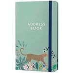 Boxclever Press Small Address Book with 432 Spaces. Address Books with Alphabet Index hardback, Pocket & Change of Address Labels. Perfect Gifts for Women 21 x 13 cm