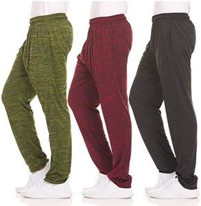 DARESAY Dry-Fit Sweatpants for Men - Track Pants Men - Stretchable Workout Clothes - Comfy and Soft Moisture Wicking (3-Pack)
