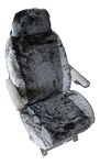 Pair of Luxury MOTORHOME Seat Covers in Faux Fur [CHOICE OF 10 FABRICS][DIAMOND GREY]