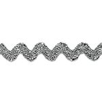 Trims by The Yard 1/4" Metallic Baby RIC Rac Trim, Versatile Zig-Zag Trim for Fashion, Costume, or Home Decorations, and Party Decorations, 36-Yard Cut, Metallic Silver