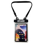 EMSEEK Waterproof Ebook Reader Case Waterproof Tablet Cover Dry eReader Bag Waterproof Holder Pouch for Amazon Kindle Paperwhite Oasis Fire 7 IPAD Mini Passport Wallet Key Fob Money Phone(Black)