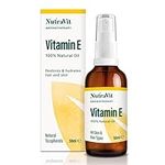 NutraVit - Vitamin E Oil | 100% Natural Vitamin E Oil - 50ml - 1,333 IU/ml - Vitamin E Oil For Hair, Skin, Face, Stretch Marks & Cuticles - Natural, Vegan, Hexane Free, Cruelty Free & Non-GMO