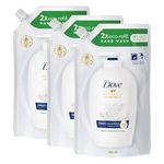 Dove Moisturising Eco-Refill for Liquid Hand Wash Effective Antibac Cleansing for 24H Nourishment and Instantly Soft Skin 500ml, 3 Pack